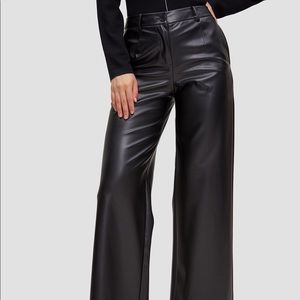 7 For All Man Kind leather flare pants